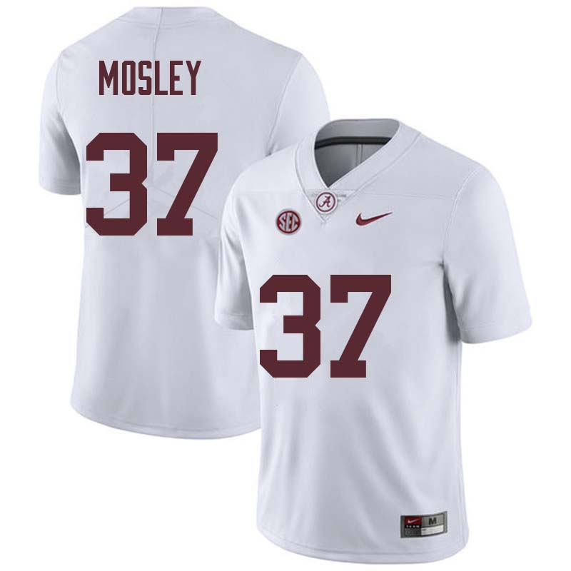 Alabama Crimson Tide Men's Donavan Mosley #37 White NCAA Nike Authentic Stitched College Football Jersey KW16R87ZB